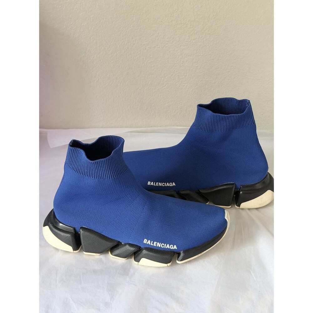 Balenciaga Speed 2.0 Blue Knit Sock Sneakers Men’s US 10 EU 43